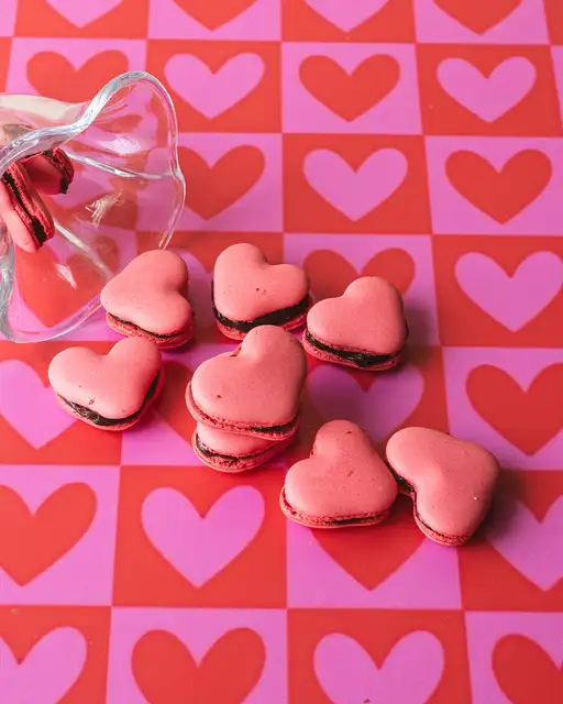 Heart-Shaped Macarons