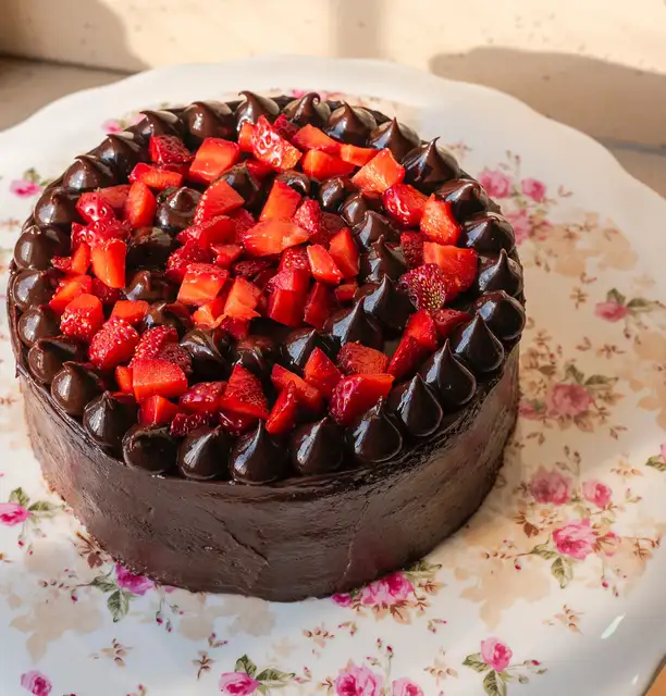 Strawberry chocolate celebration cake
